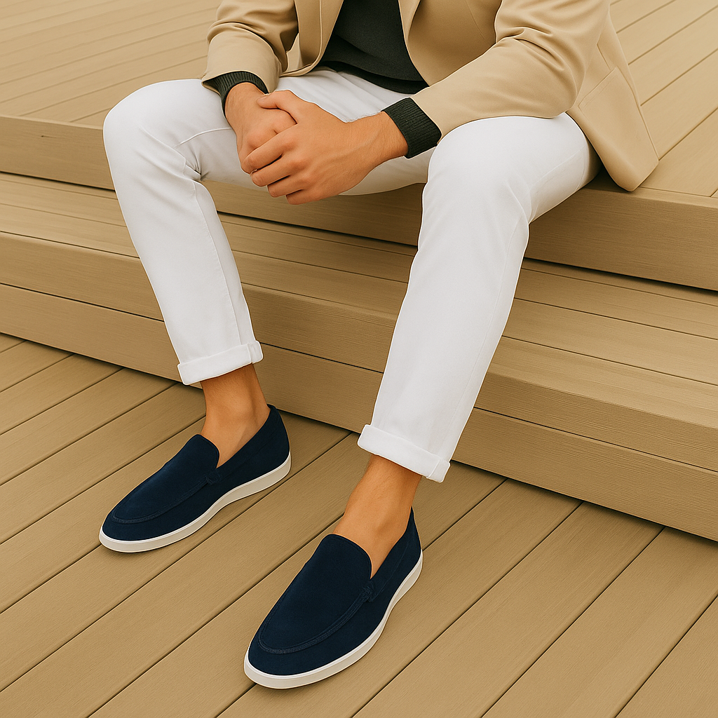 Loafers elegante din suede