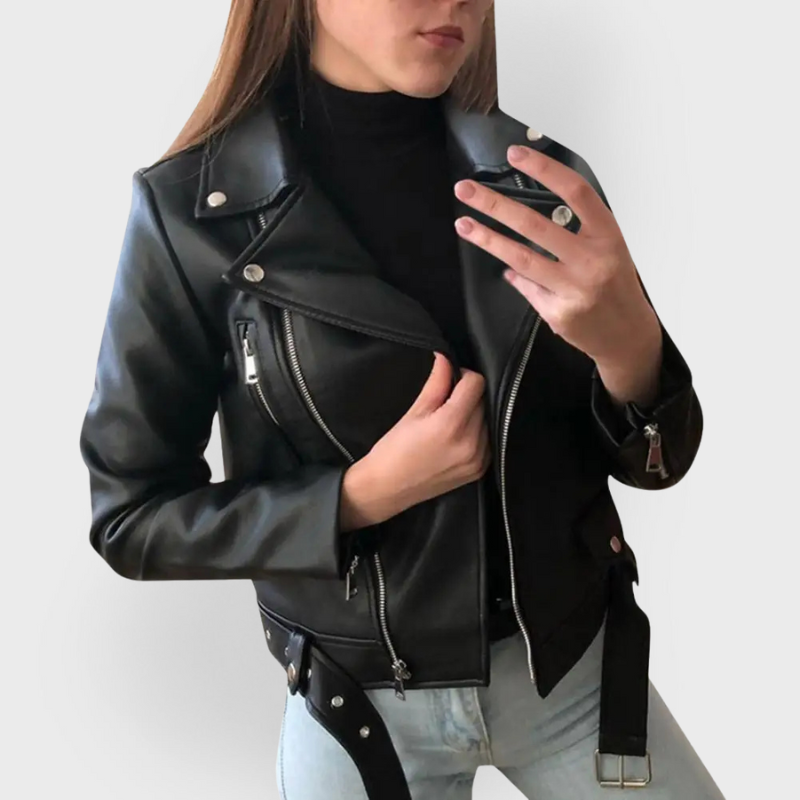 Pia | Jachetă din piele casual rezistentă