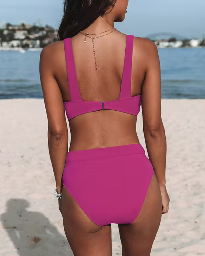 Hilde - Costum de baie simplu cu talie înaltă