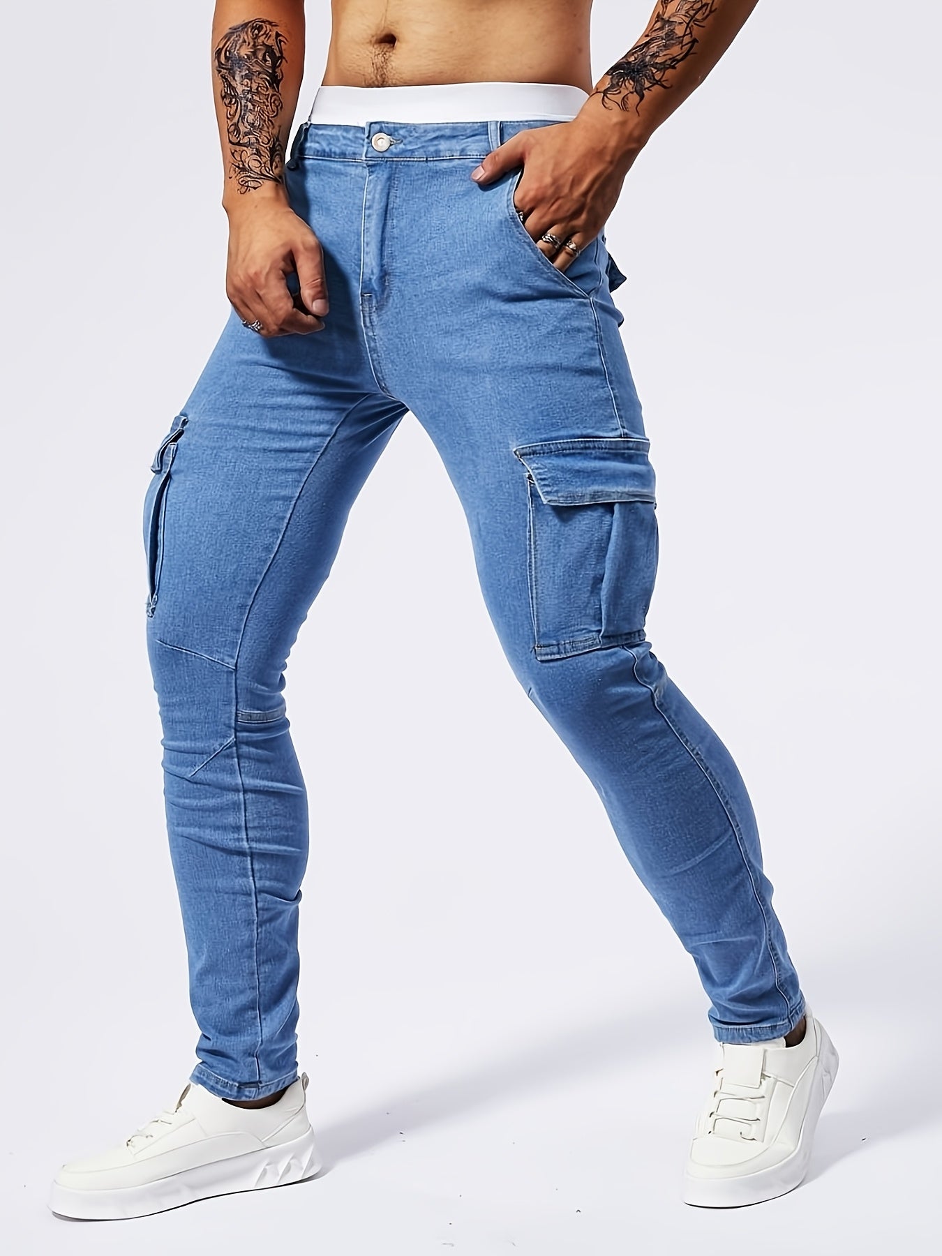 Laluna® | Blugi Cargo Slim Fit