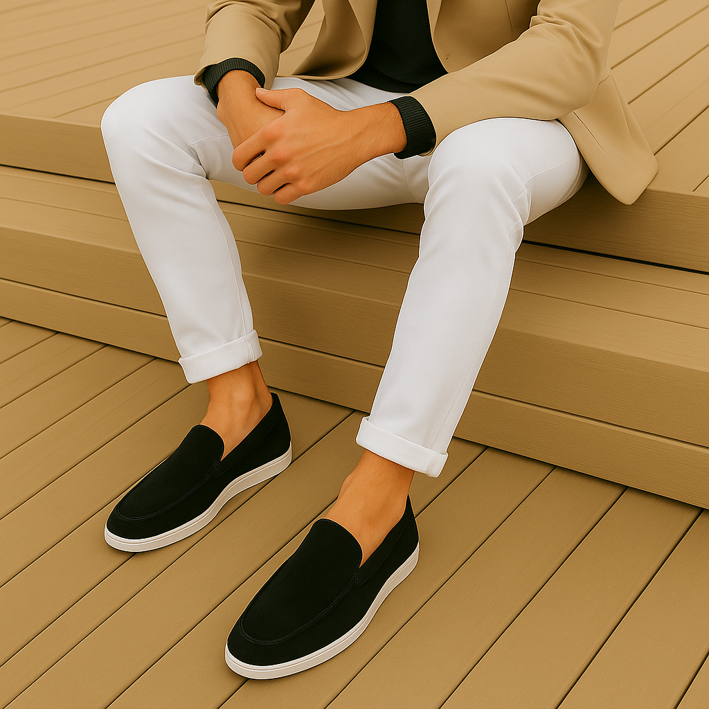 Loafers elegante din suede