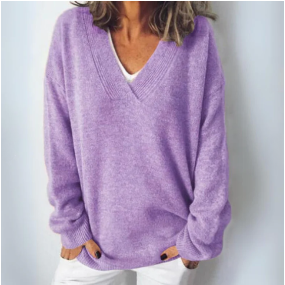 Lia| Pulover Casual Moale