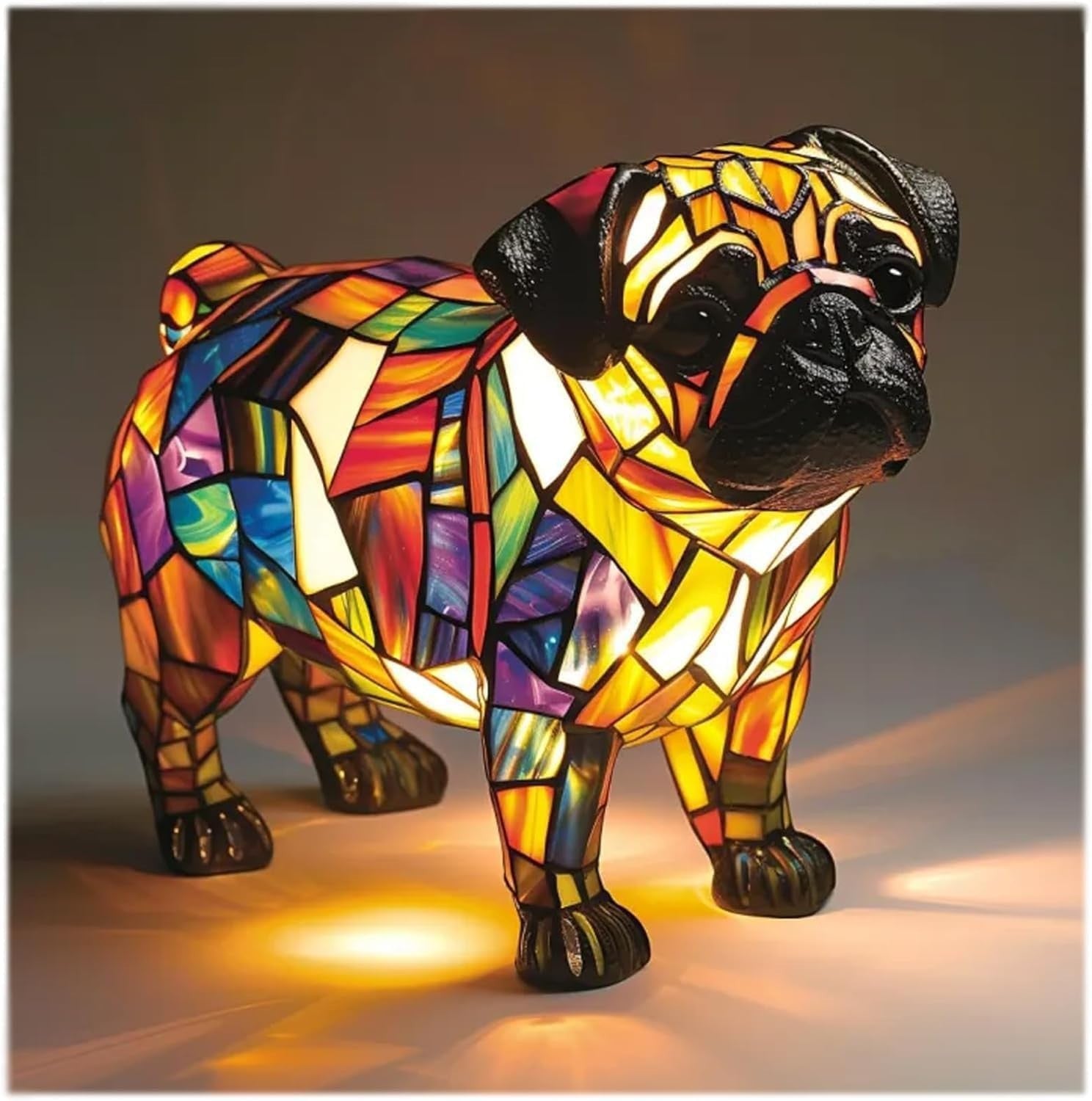 Spike | Lampă magică pentru câini din sticlă colorată