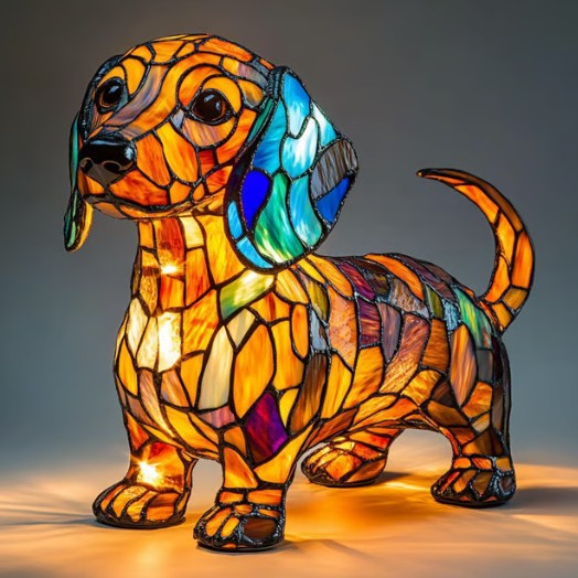 Mimi | Lampa magică pentru câini din sticlă colorată