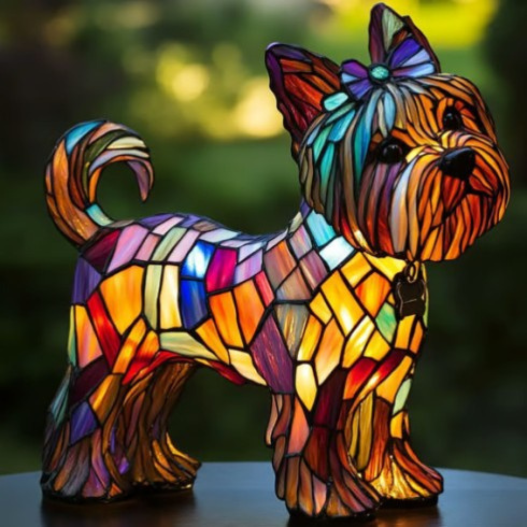 Zouzou | Lampă din sticlă colorată pentru câini cu o notă magică