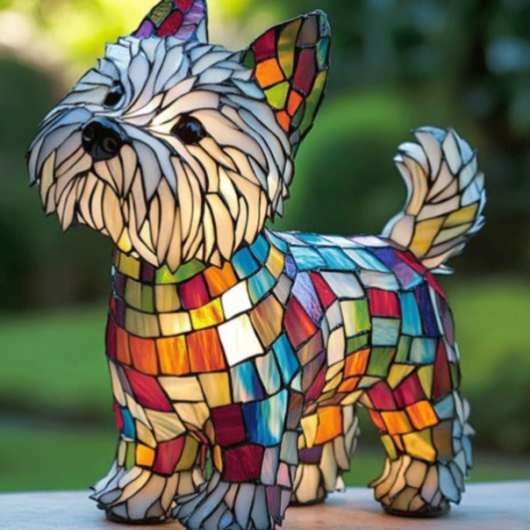 Max | Lampa magică pentru câini din sticlă colorată