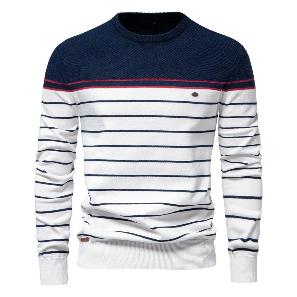 Pulover Bărbați cu Model Stripe