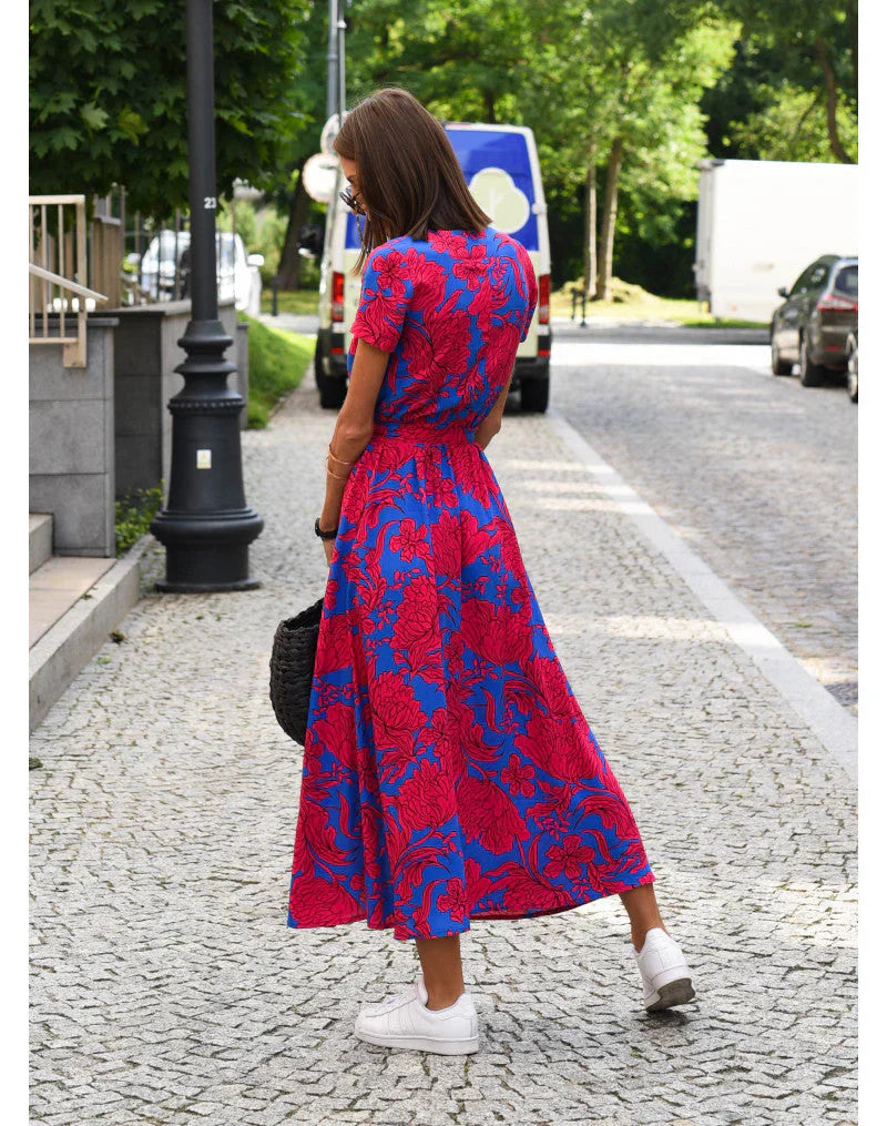 EVA | Rochie Elegantă cu Decolteu în V și Acoperire pentru Burtă