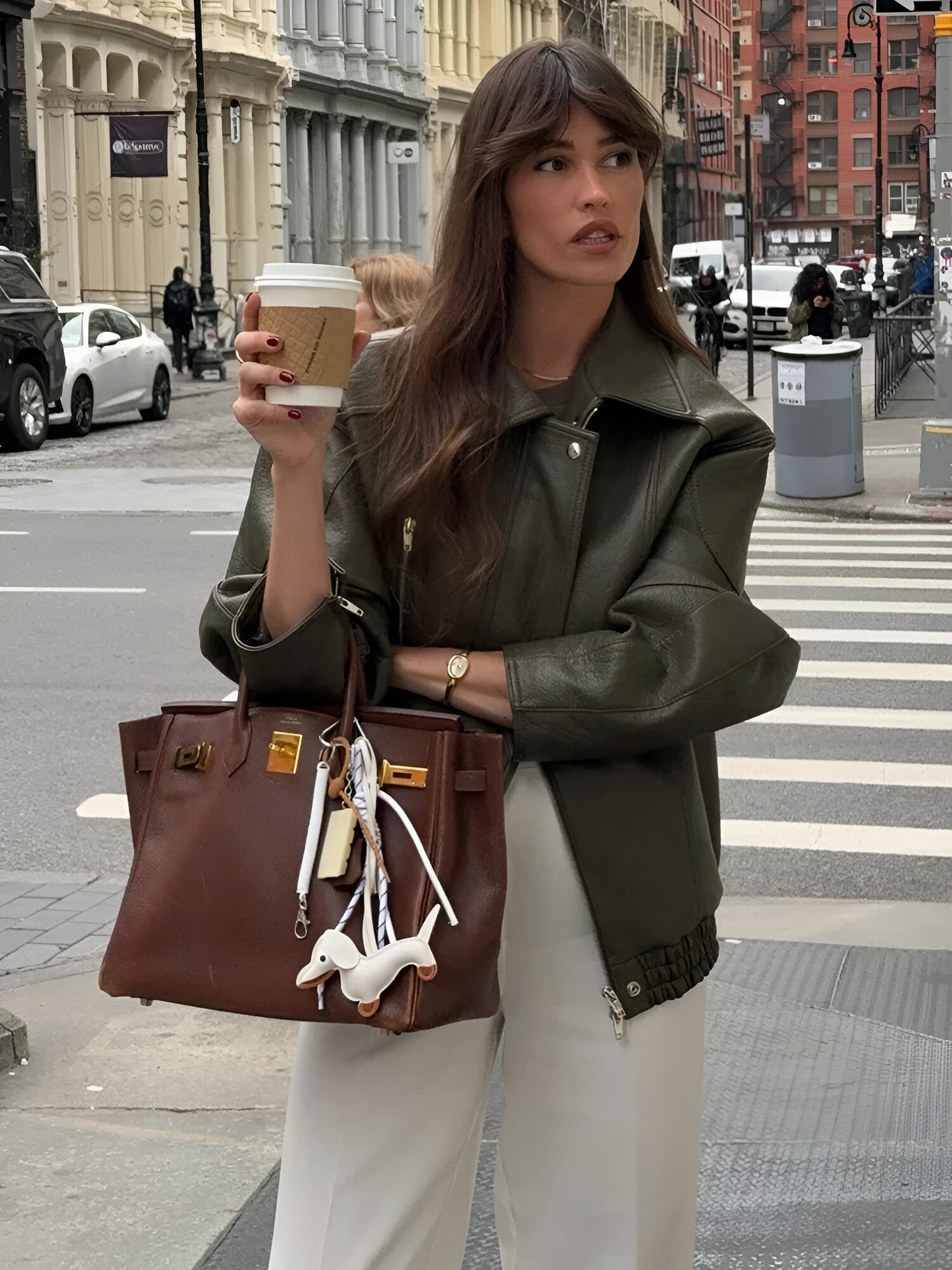 Sienna - Jachetă vintage din piele pentru toamnă
