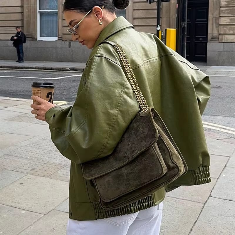 Simone – Geacă oversized din piele
