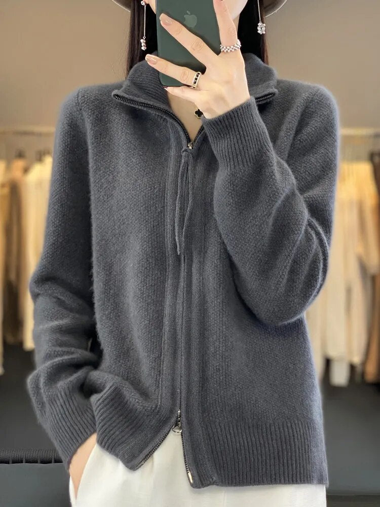 Mihaela | Cardigan Zip-Up Confortabil