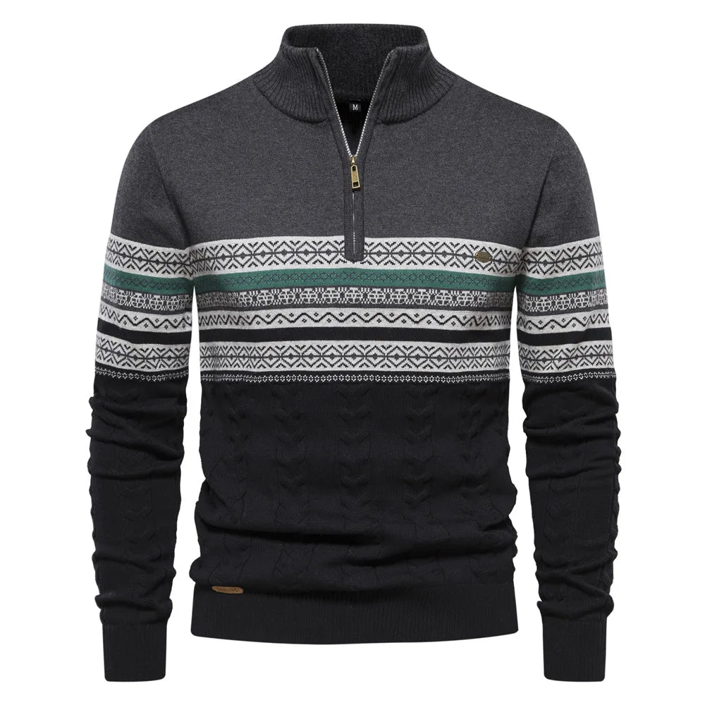 Pulover Modern cu Zipper