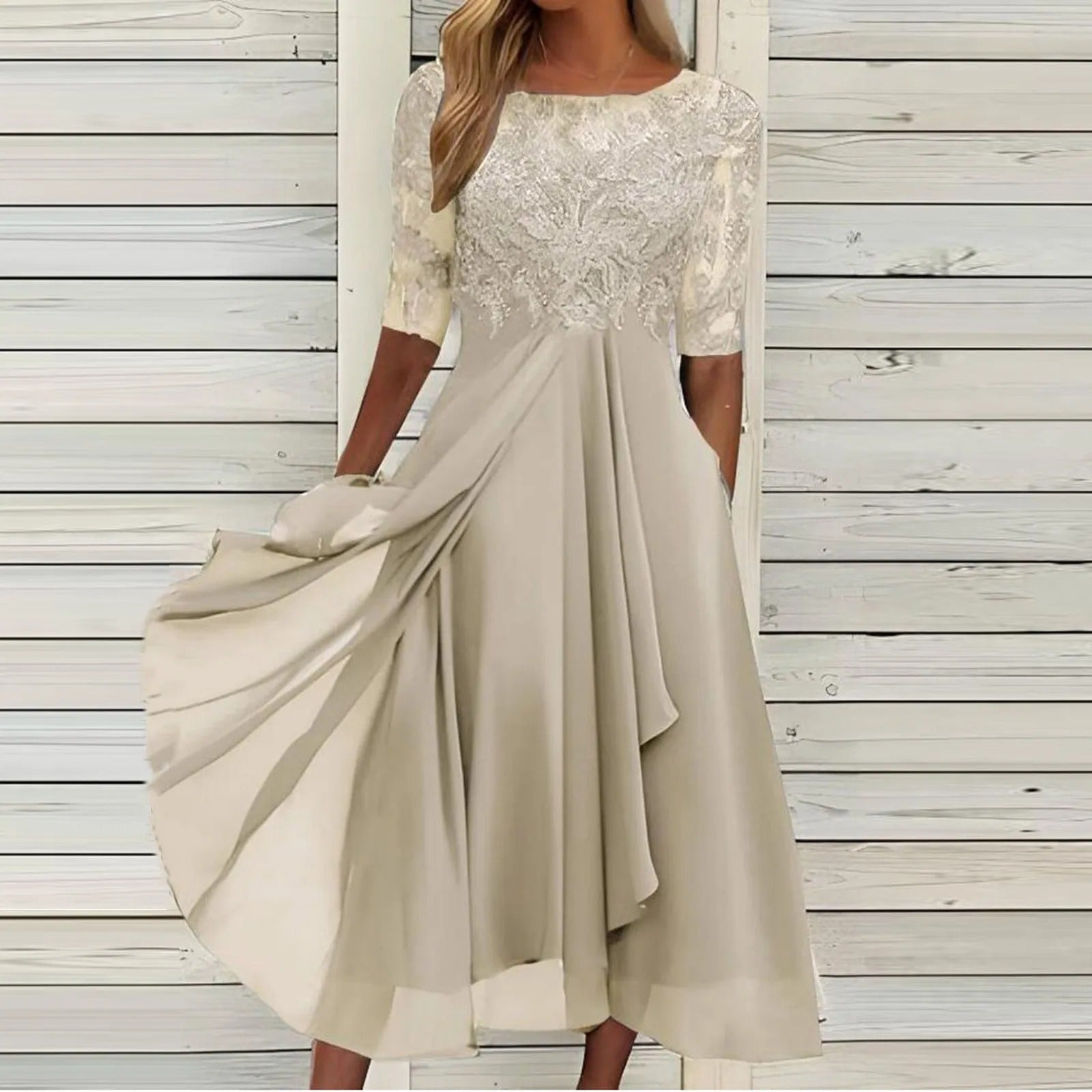 Taryn® | Rochie midi din dantelă elegantă