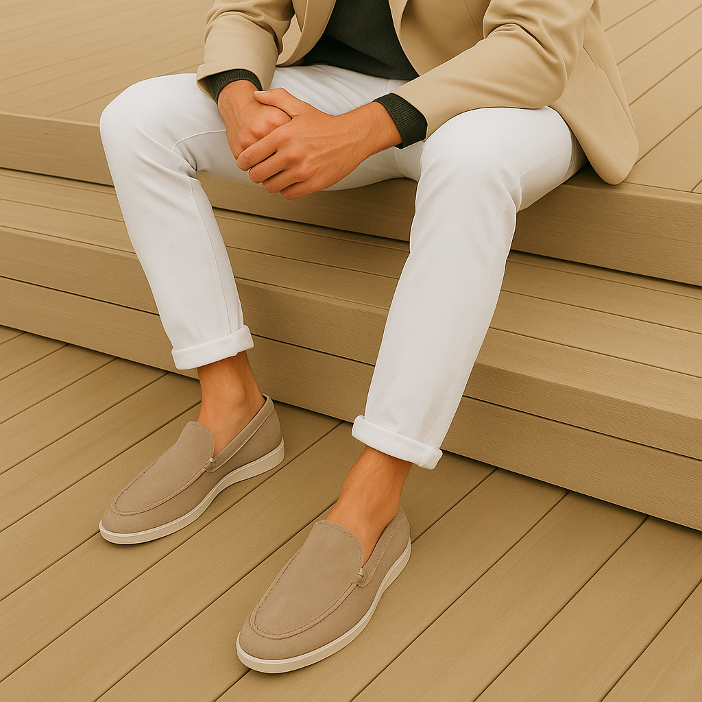 Loafers elegante din suede