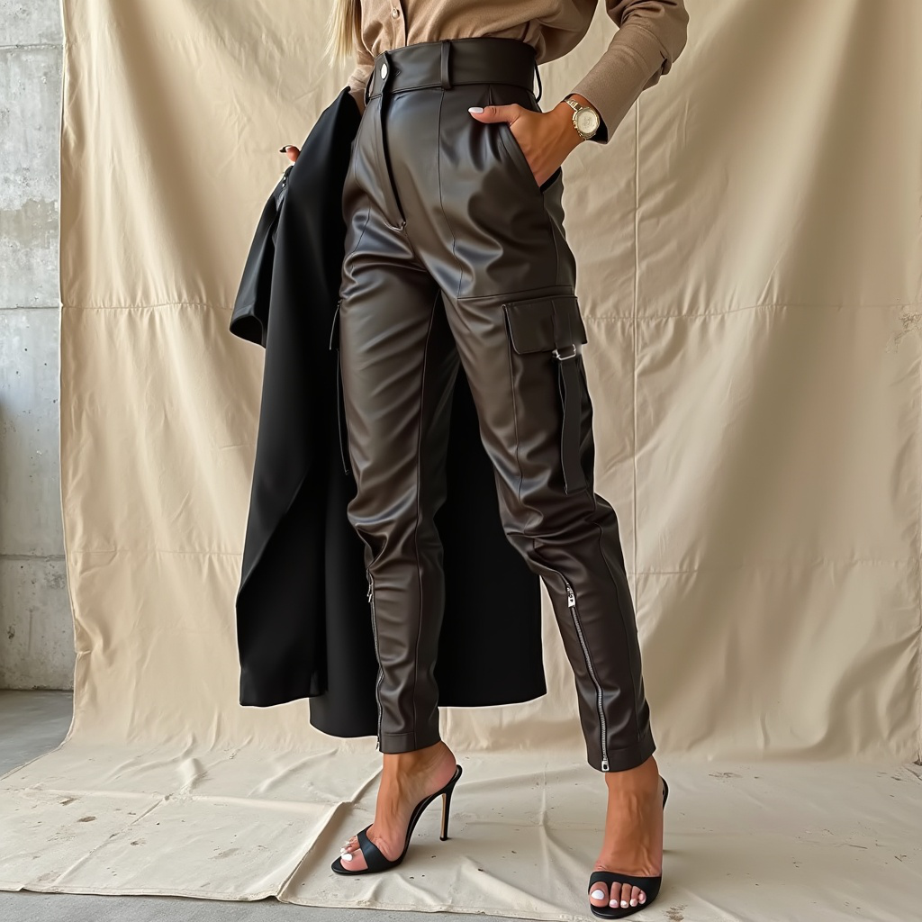 Isabelle – Pantaloni vegani din piele