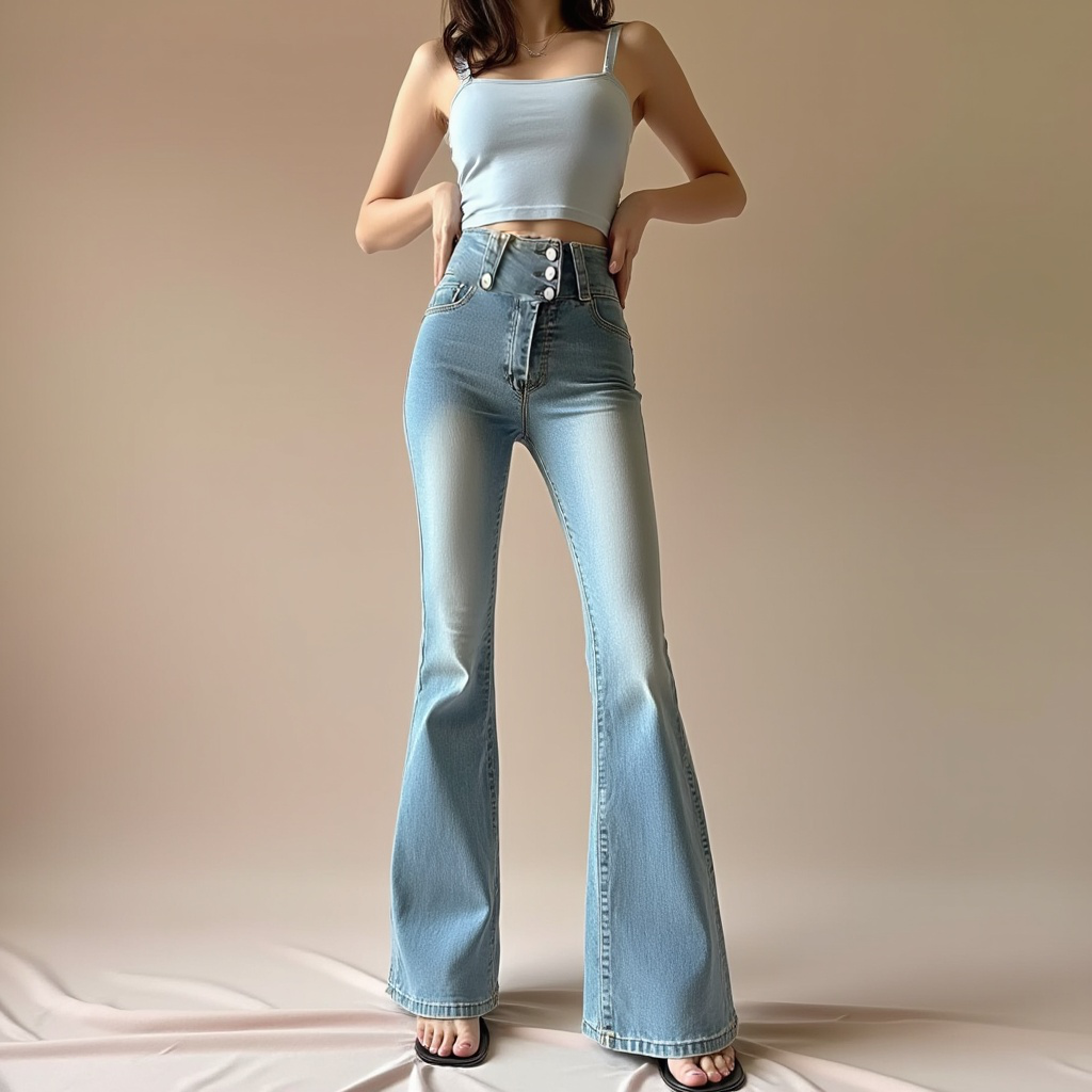 Jeanne – Pantaloni cu talie înaltă