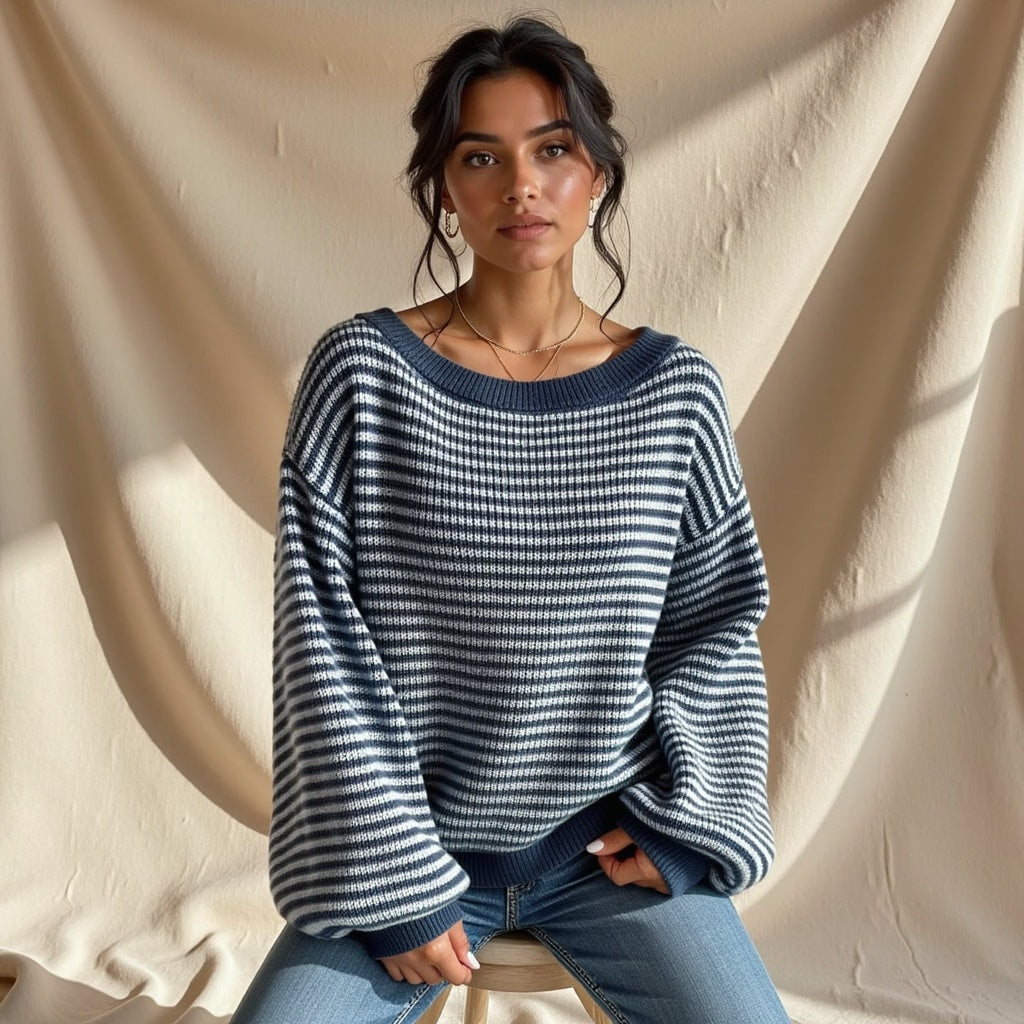 Clothilde – Top tricotat cu umeri goi