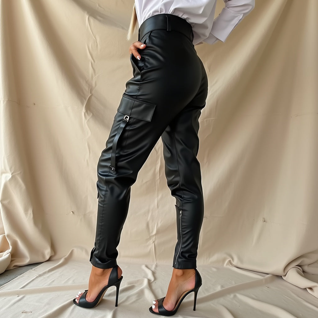 Isabelle – Pantaloni vegani din piele