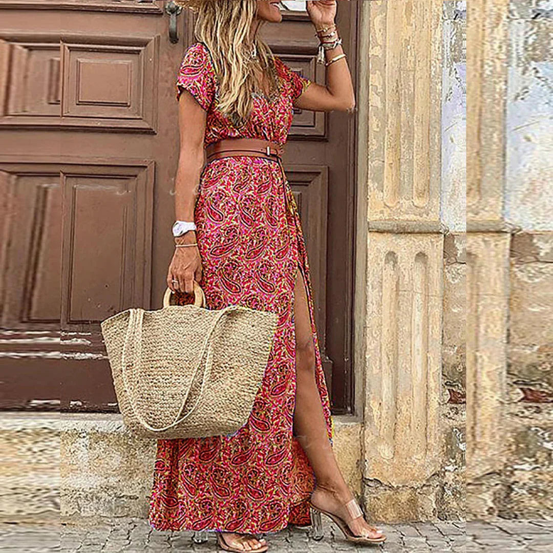 Sybella | Rochie maxi boho vaporoasă